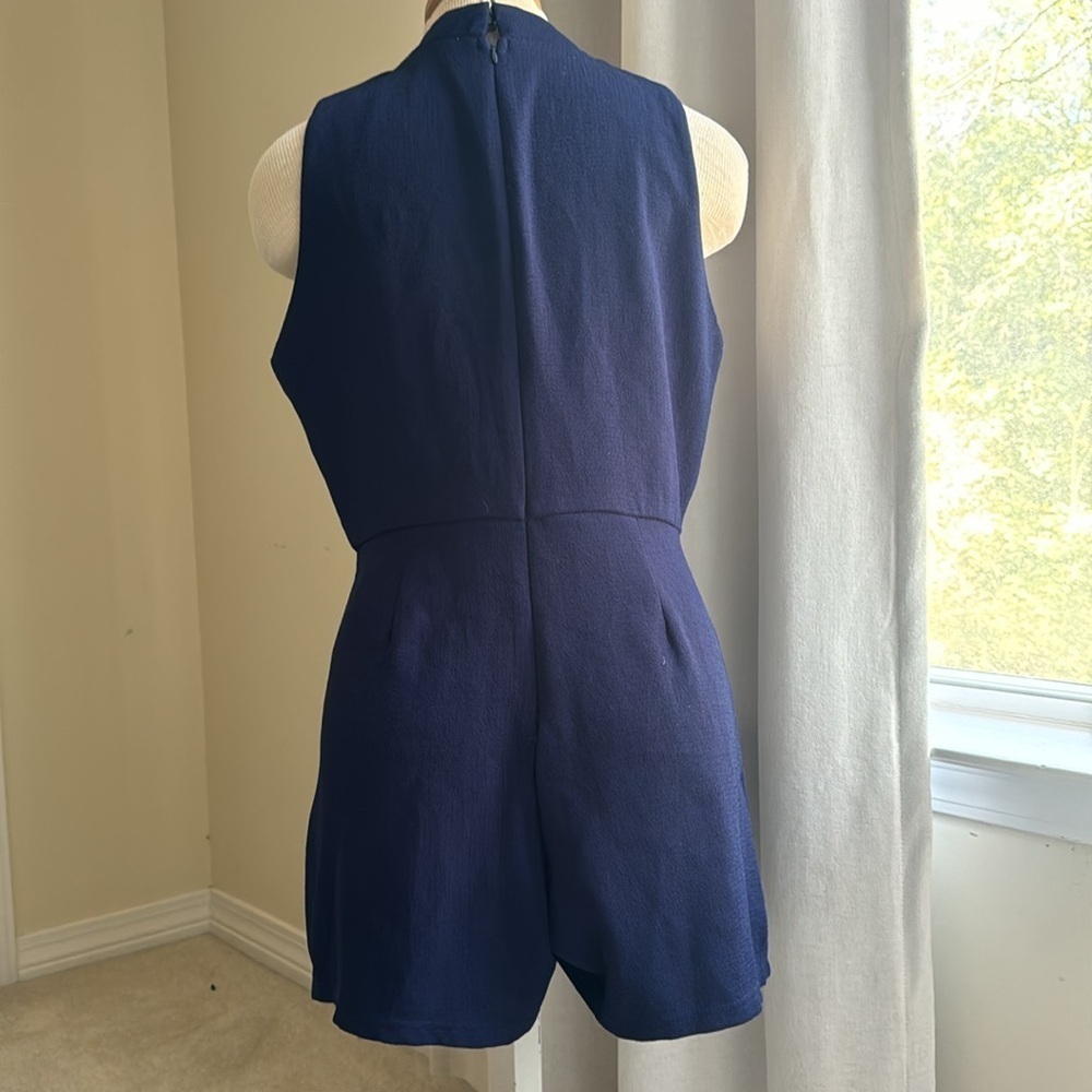 She + Sky Navy Sleeveless Mini Dress - Picture 4 of 4